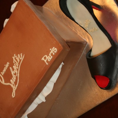 "red Bottom Shoe" Cake