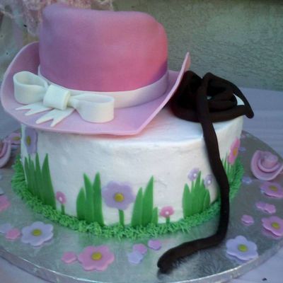 Pink Cowgirl Hat Cake