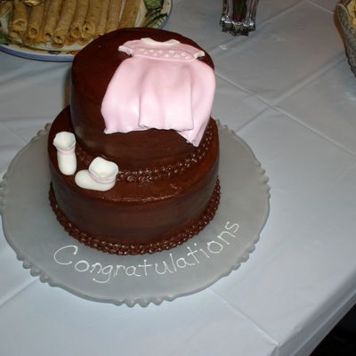 Baby Dress Shower Cake