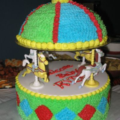 Carousel Shower Cake
