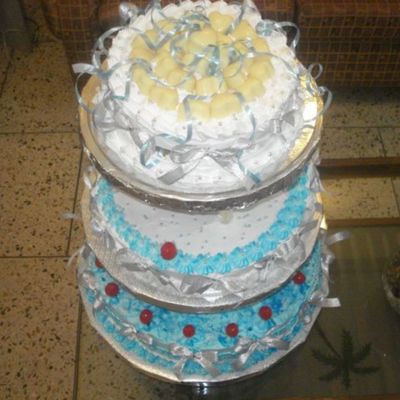 Silver Jubliee Cake Top View