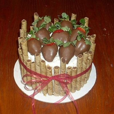 Chocolate Covered Strawberries - Chocolate Cake.