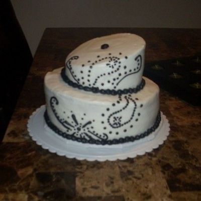 2 Tier Topsy Turvy Cake