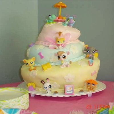 Littlest Pet Shop Birthday Topsy Turvey Cake