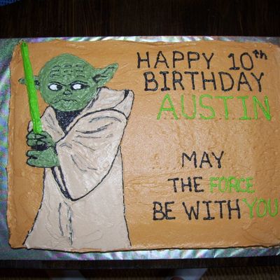Yoda Birthday Cake