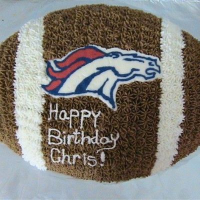Football/denver Broncos Cake