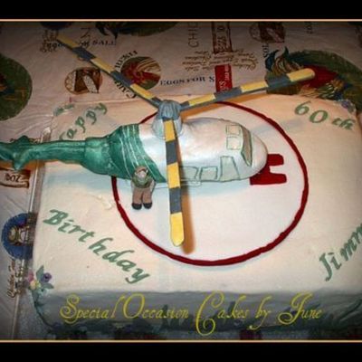 Helicopter Pilot's Birthday Cake