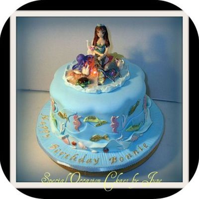 Mermaid & Friends Birthday Cake