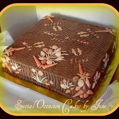 Sea Shells Birthday Cake