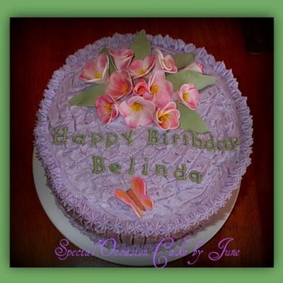 Plumeria (Frangipani) Birthday Cake
