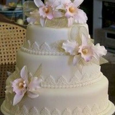 Orchid Wedding Cake