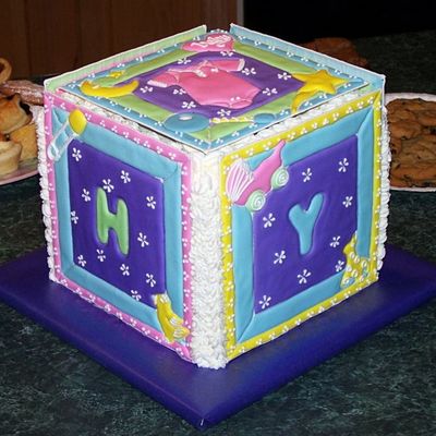 Baby Shower Block Cake