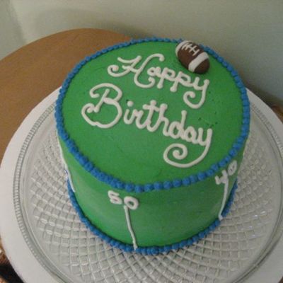 Hubby's Football Birthday Cake