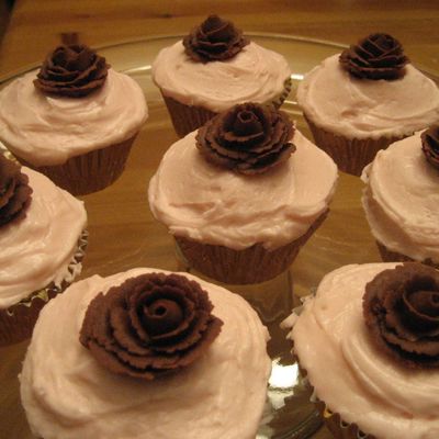 Chocolate Rose Cupcakes!!