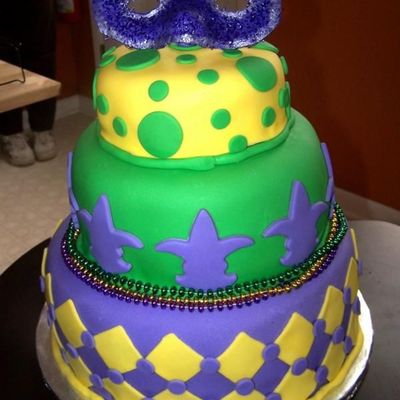 Mardi Gras Cake