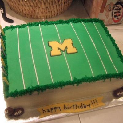 Michigan Football Field Cake.