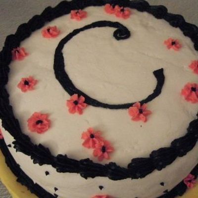 Black White And Pink Monogram