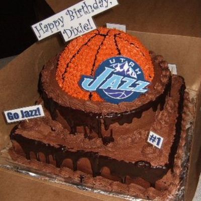 Utah Jazz Basketball Cake
