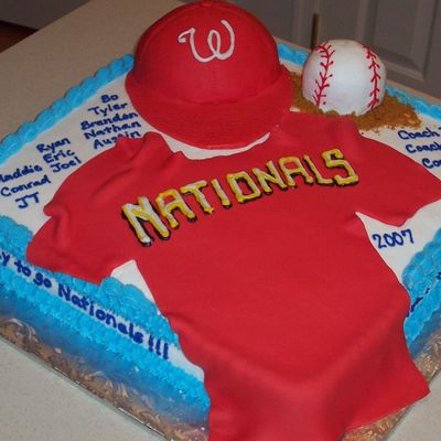 Washington Nationals Little League End Of Season Baseball Cake