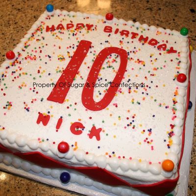 Square Birthday Cake