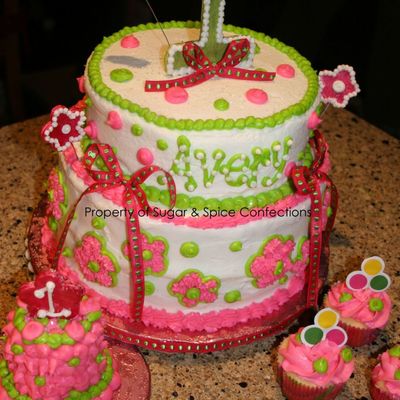 First Birthday Blossoms Cake