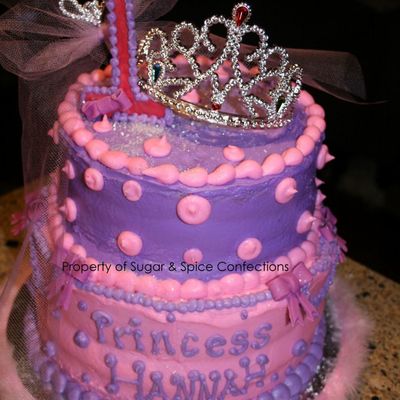 First Birthday "princess Tiara" Cake