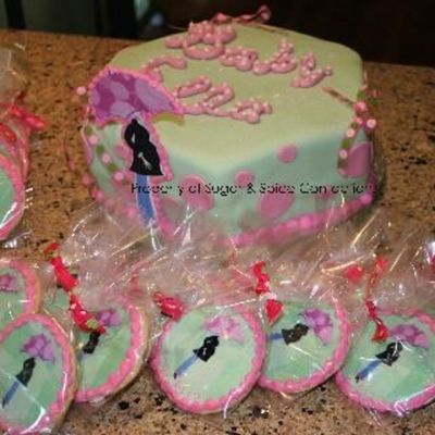 Mod Mom Theme Cake & Cookies