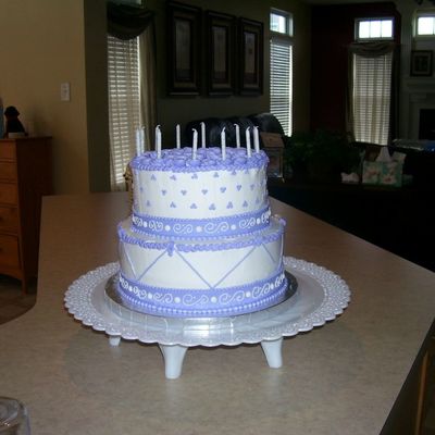 Purple And White Buttercream.