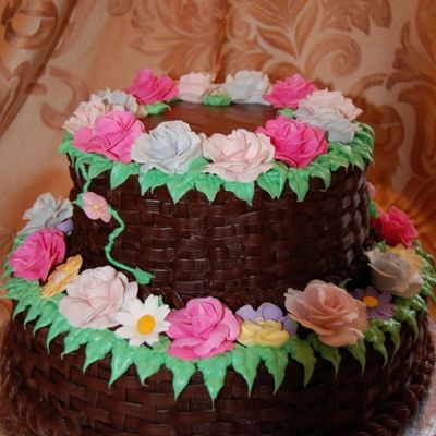 Basketweave Birthday Cake