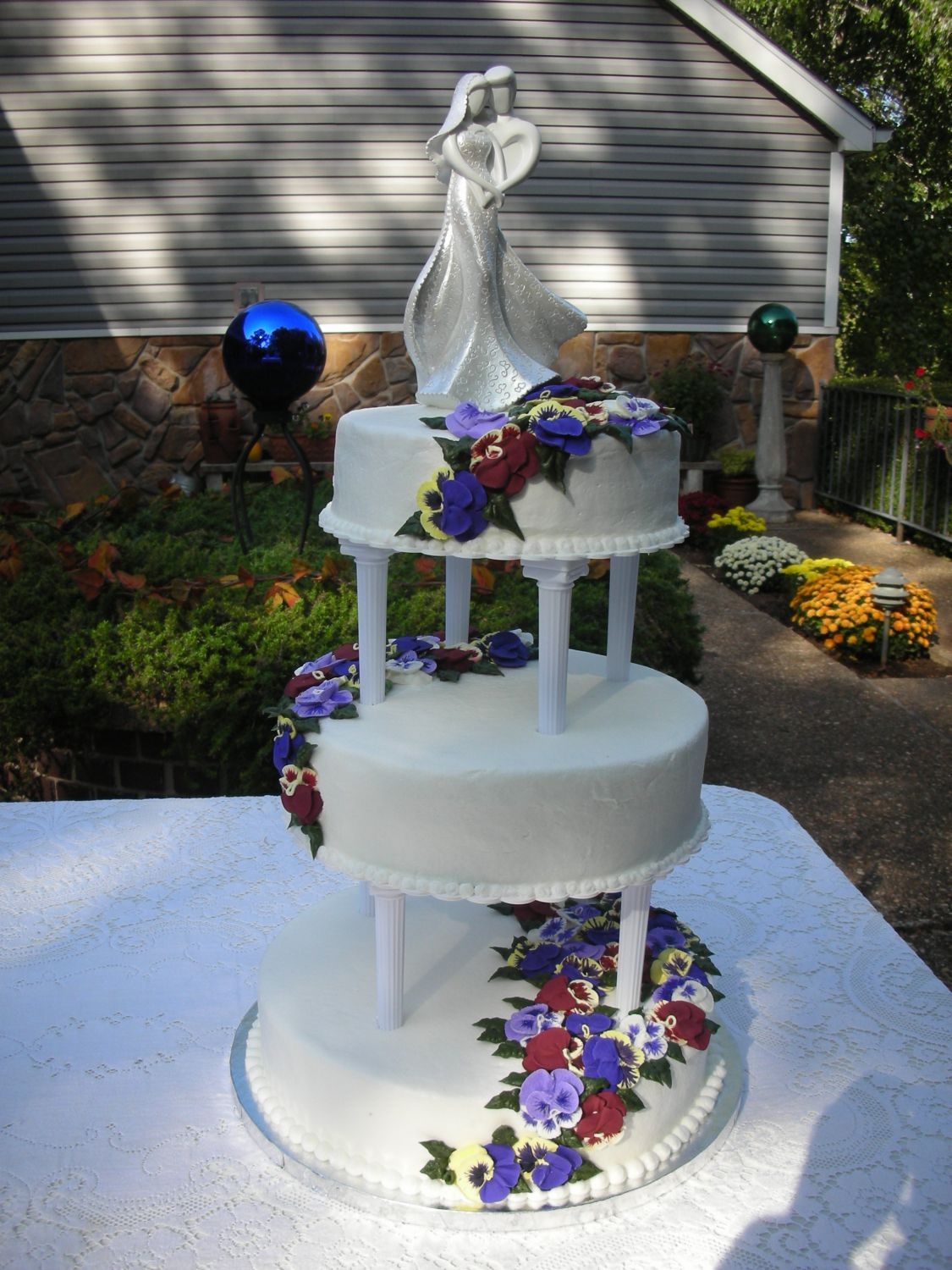 Pansy Wedding Cake