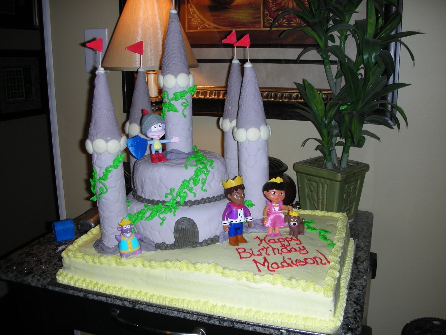 Princess Dora Castle Cake