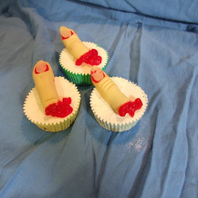 Severed Finger Cupcakes