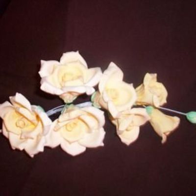 Gumpaste Yellow Roses