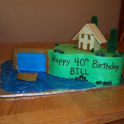 40Th Birthday Fishing Cake