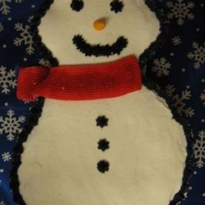 Snowman Cupcake Cake