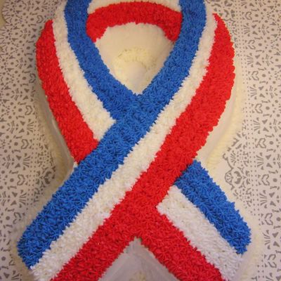 Patriotic Ribbon Cake