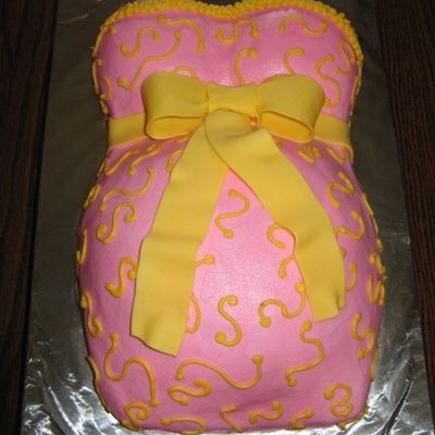 3-D Baby-Belly Cake