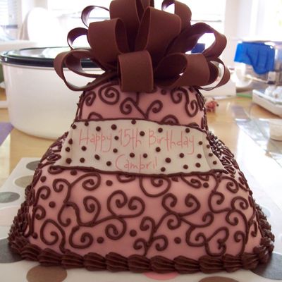 Pink And Chocolate Cake