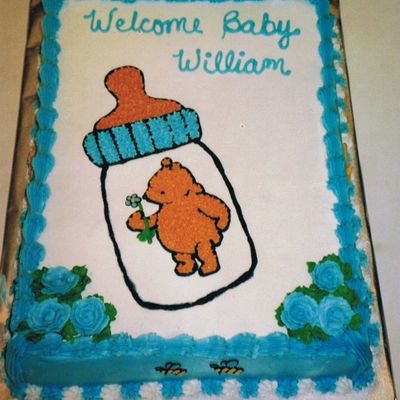 Pooh Baby Shower Cake
