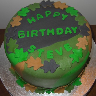Camo Birthday Cake