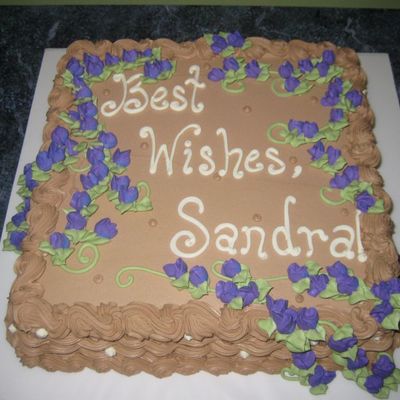 Deep Purple Flowers On Chocolate