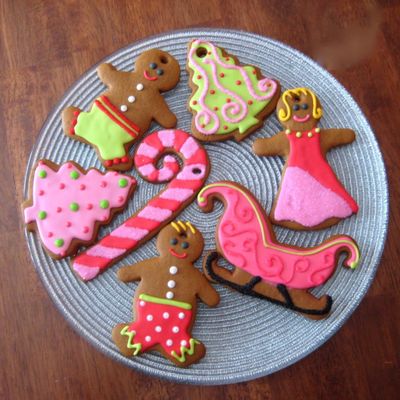 Pink Christmas Cookies