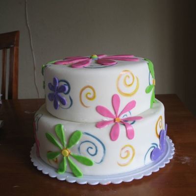 Birthday Cake For A 6Yo Girl... Made To Match The Invitations