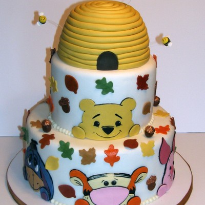 Winnie & Friends Fall Themed Cake