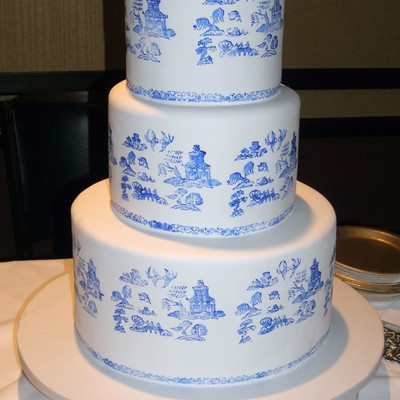 Blue Willow China Pattern Cake