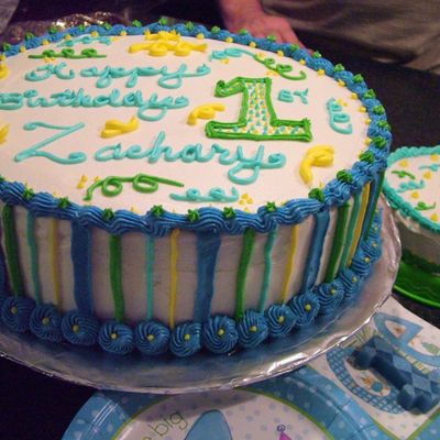 1St Birthday Striped Cake