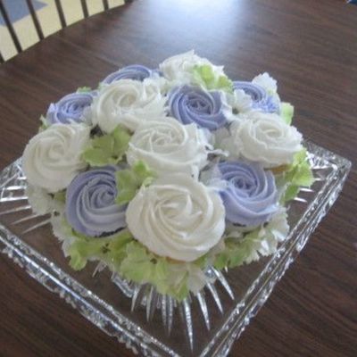 Cupcake Bouquet Centerpiece (Top View)
