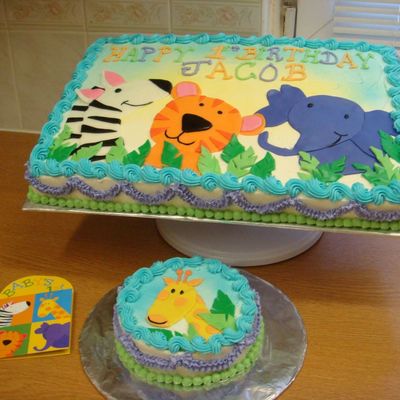 Baby's 1St Birthday Jungle Animals