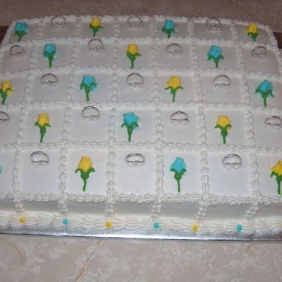 Bridal Shower Cake Squares