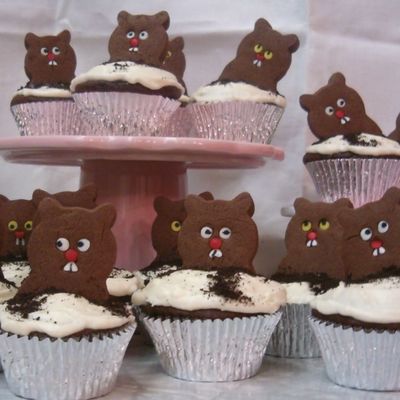 Groundhog Day Cupcakes
